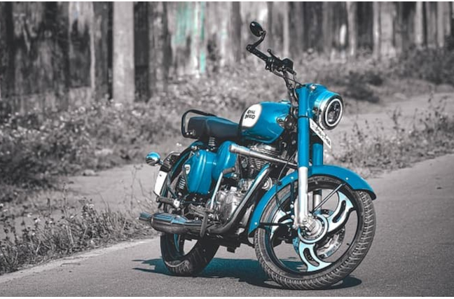 moto bleue